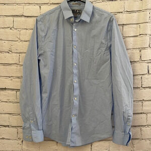 Men’s Express long sleeve light blue dress shirt Large